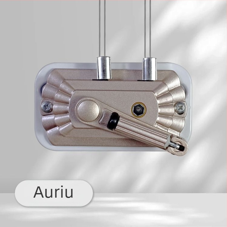 Uscător de haine cu tijă dublă, manivelă, aliaj de aluminiu, lift interior