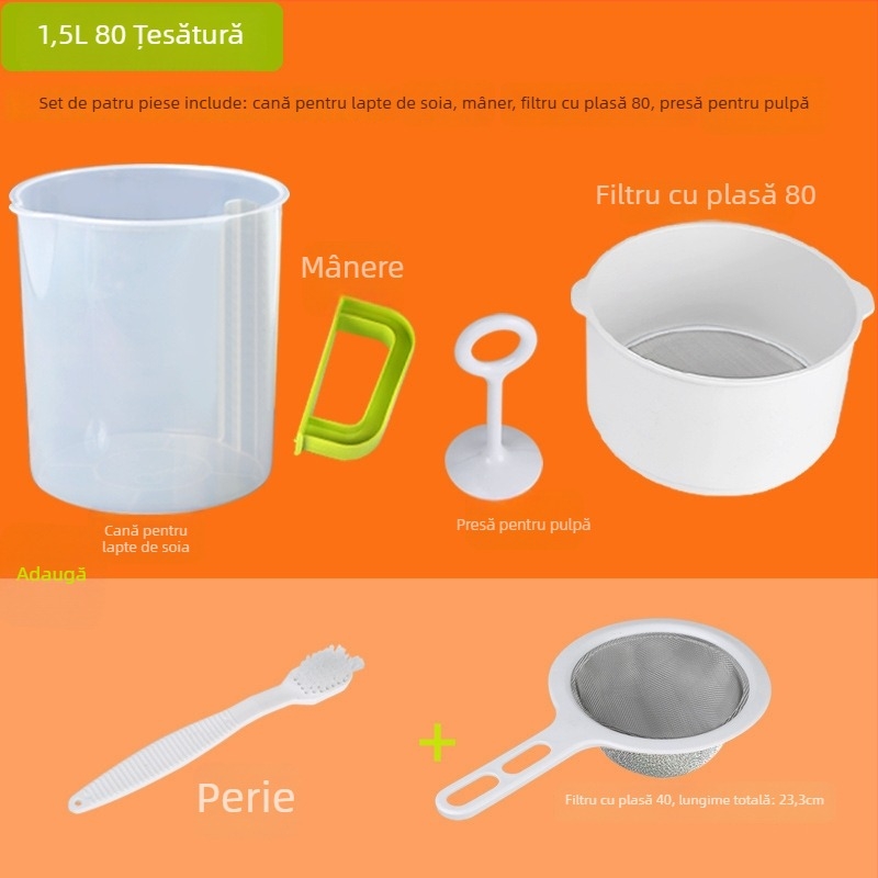 Mașină de separat lapte și preparat de lapte de soia cu filtru fin – pentru uz casnic, design modern minimalist, lansare 2023, exclusiv export