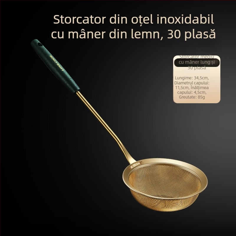 Sită de bucătărie din oțel inoxidabil 304 – antiderapant, logo personalizat, personalizare disponibilă, stil lux ușor