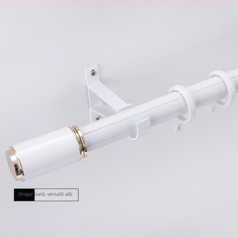 Wantai suport bară perdea din aliaj de aluminiu – montaj lateral, perforat, personalizabil, stil modern minimalist