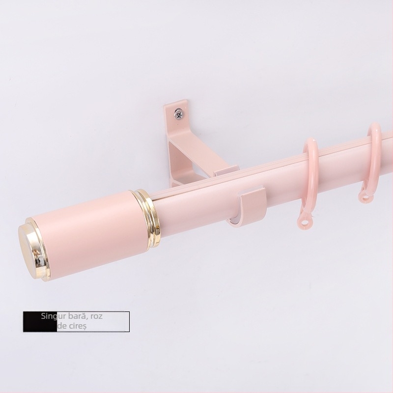 Wantai suport bară perdea din aliaj de aluminiu – montaj lateral, perforat, personalizabil, stil modern minimalist