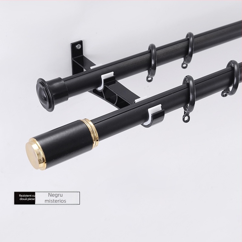 Wantai suport bară perdea din aliaj de aluminiu – montaj lateral, perforat, personalizabil, stil modern minimalist