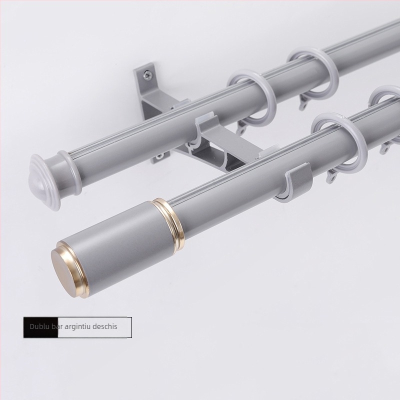 Wantai suport bară perdea din aliaj de aluminiu – montaj lateral, perforat, personalizabil, stil modern minimalist