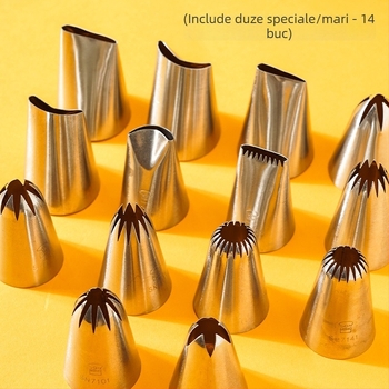 Sanneng SN7011 set de 80 vârfuri de decorare, din oțel inoxidabil 304, pentru decorare profesională de prăjituri și fursecuri