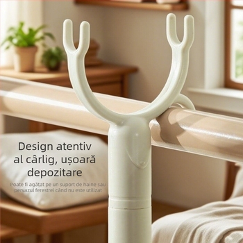 Bară de uscat haine din plastic pentru balcon, detașabilă și modulară, stil modern minimalist