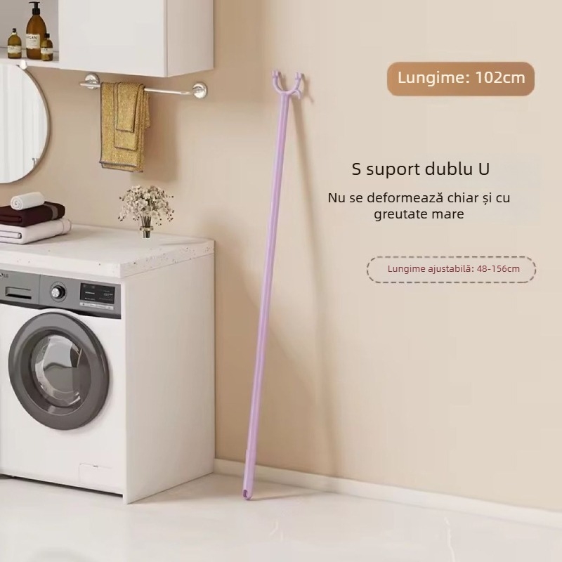 Bară de uscat haine din plastic pentru balcon, detașabilă și modulară, stil modern minimalist