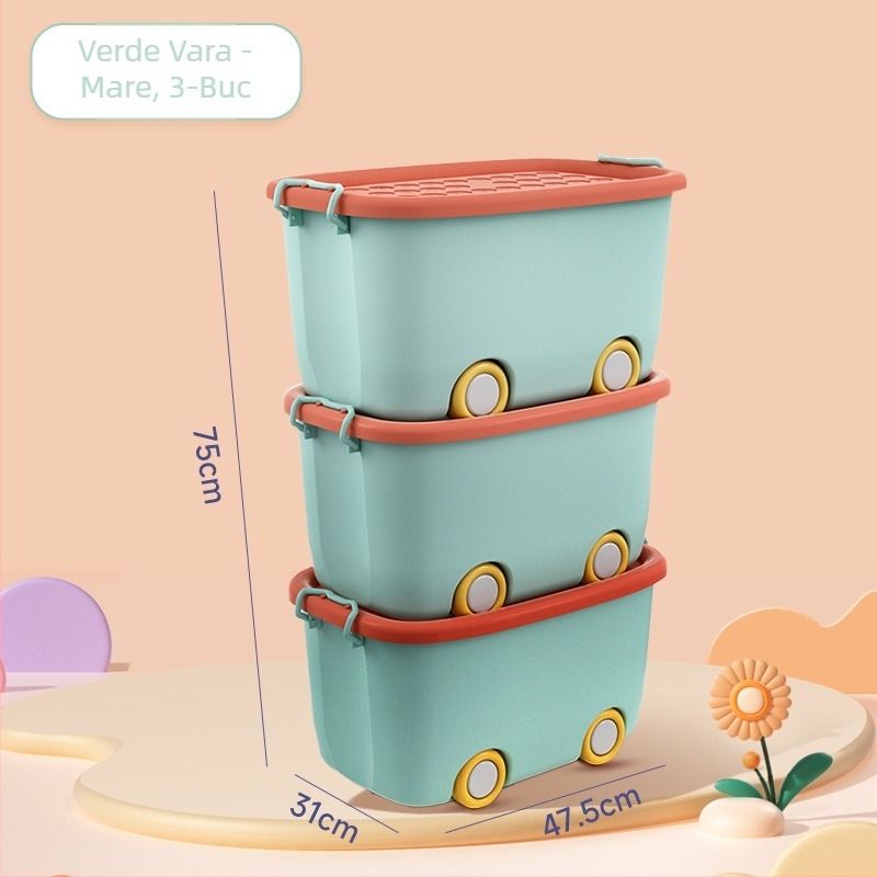Cutie de depozitare pentru jucării – design modern minimalist, capacitate până la 5 L, nefalcabilă, fără roți, potrivită pentru organizarea jucăriilor, gustărilor, hainelor, blocurilor și cărților