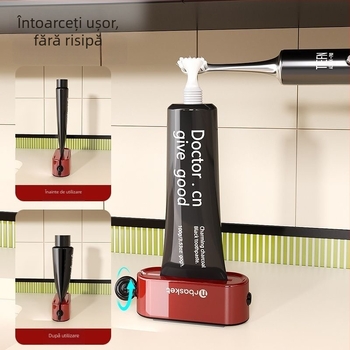 Dispenser magnetic pentru pastă de dinți, montaj sub oglindă pe perete, potrivit pentru pastă de dinți, cleanser facial și cremă de mâini