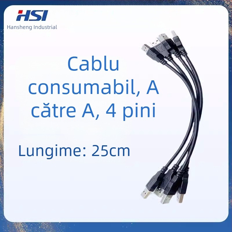 Cablu C-C cu opt fire, cablu de test USB-A la USB-C, compatibil cu tester-ul Hansheng GTI60XX pentru încărcare rapidă