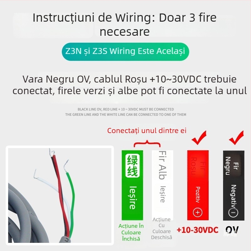 Z3N-TB22 / T22-2 / TW22 / Z3S-T22 Julong senzor fotoelectric pentru marcaj de culoare, pentru mașina de fabricat pungi, corecție a aliniamentului