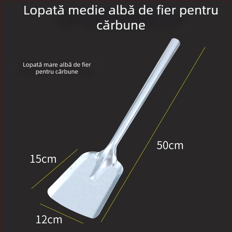 Set de unelte pentru soba cu cărbune Xiangsu — cârlig pentru foc, clește pentru foc, lopățică pentru cărbune, clipsuri pentru cărbune la grătar; formă pătrată, stil universal