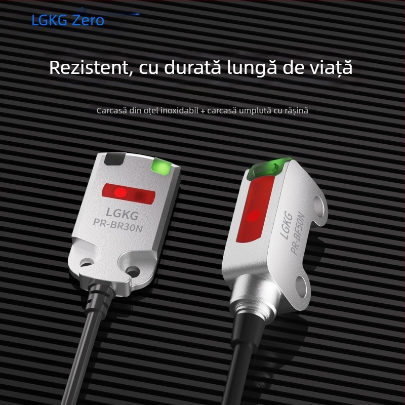 Intrerupător fotoelectric cu laser, reflexie difuză, senzor opus de poziție limită; PR-FB30N3 NPN, PR-FB15N3 PNP