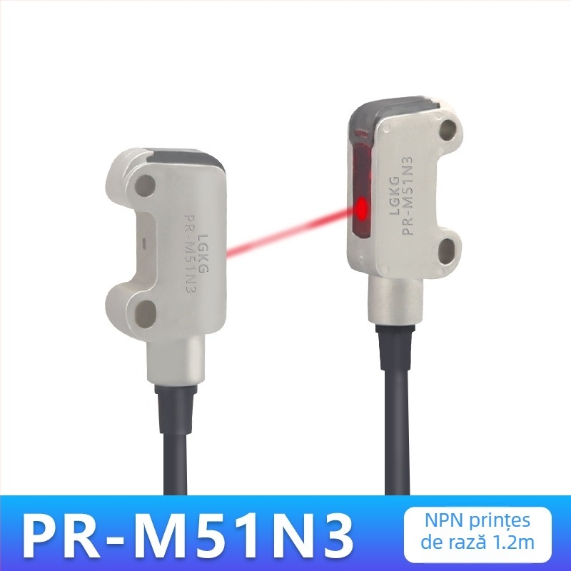 Intrerupător fotoelectric cu laser, reflexie difuză, senzor opus de poziție limită; PR-FB30N3 NPN, PR-FB15N3 PNP