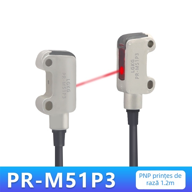 Intrerupător fotoelectric cu laser, reflexie difuză, senzor opus de poziție limită; PR-FB30N3 NPN, PR-FB15N3 PNP