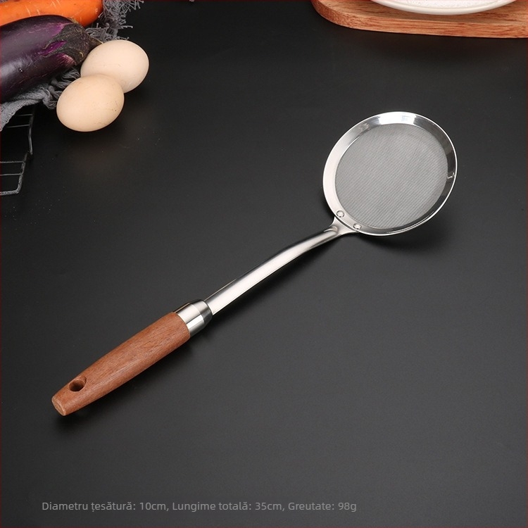 Strecurător de bucătărie din oțel inoxidabil 304, mâner antiaderant, cârlig simplu pentru agățare, stil modern, personalizare și imprimare logo