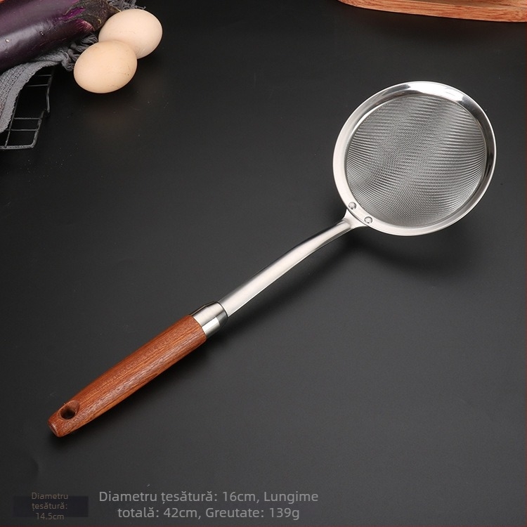 Strecurător de bucătărie din oțel inoxidabil 304, mâner antiaderant, cârlig simplu pentru agățare, stil modern, personalizare și imprimare logo
