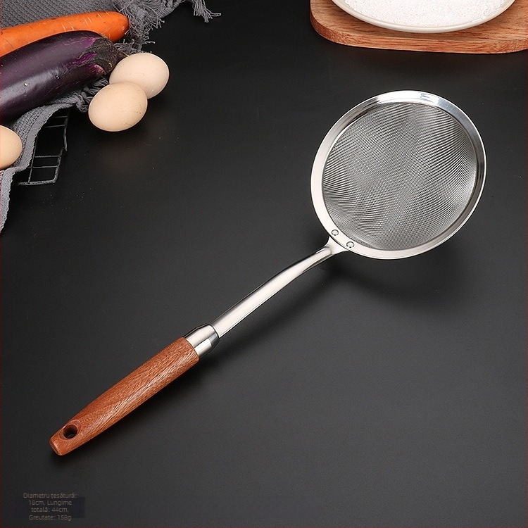 Strecurător de bucătărie din oțel inoxidabil 304, mâner antiaderant, cârlig simplu pentru agățare, stil modern, personalizare și imprimare logo