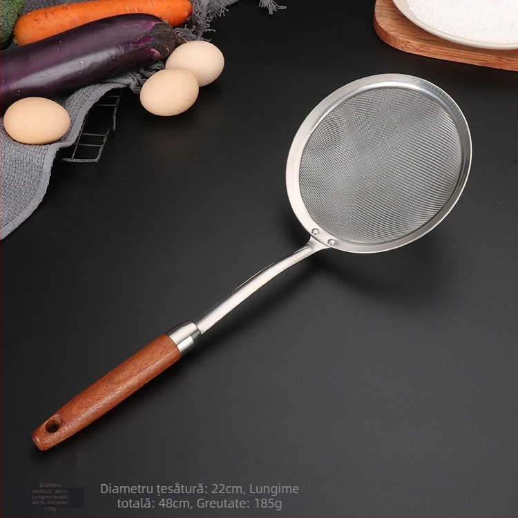 Strecurător de bucătărie din oțel inoxidabil 304, mâner antiaderant, cârlig simplu pentru agățare, stil modern, personalizare și imprimare logo
