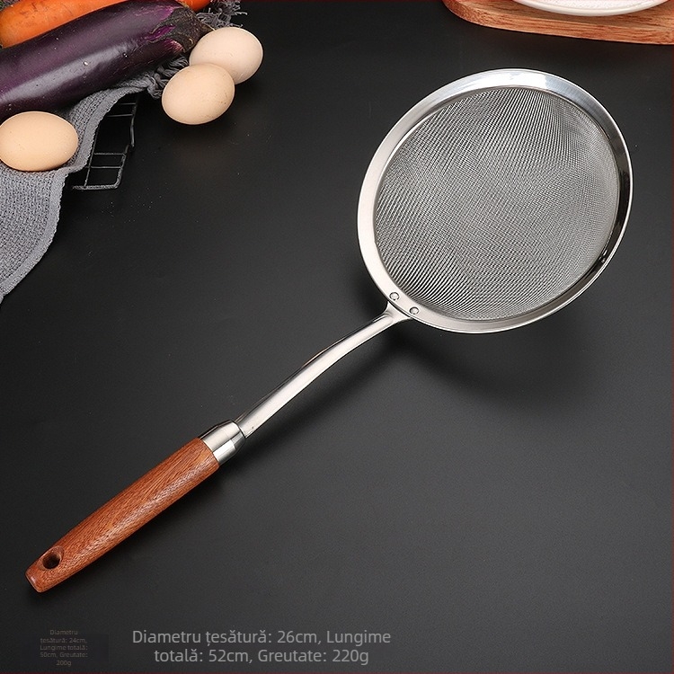 Strecurător de bucătărie din oțel inoxidabil 304, mâner antiaderant, cârlig simplu pentru agățare, stil modern, personalizare și imprimare logo