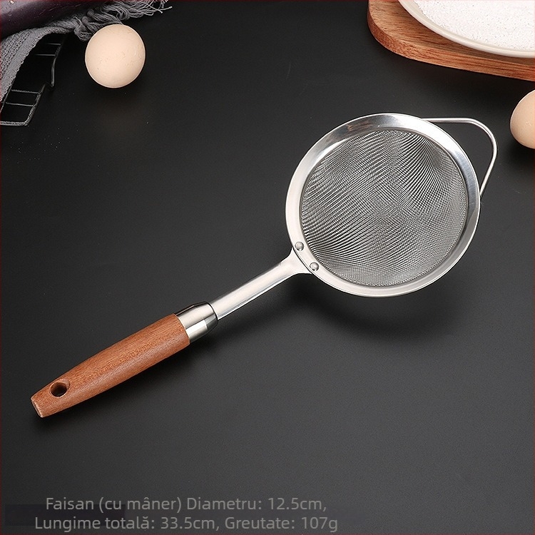 Strecurător de bucătărie din oțel inoxidabil 304, mâner antiaderant, cârlig simplu pentru agățare, stil modern, personalizare și imprimare logo