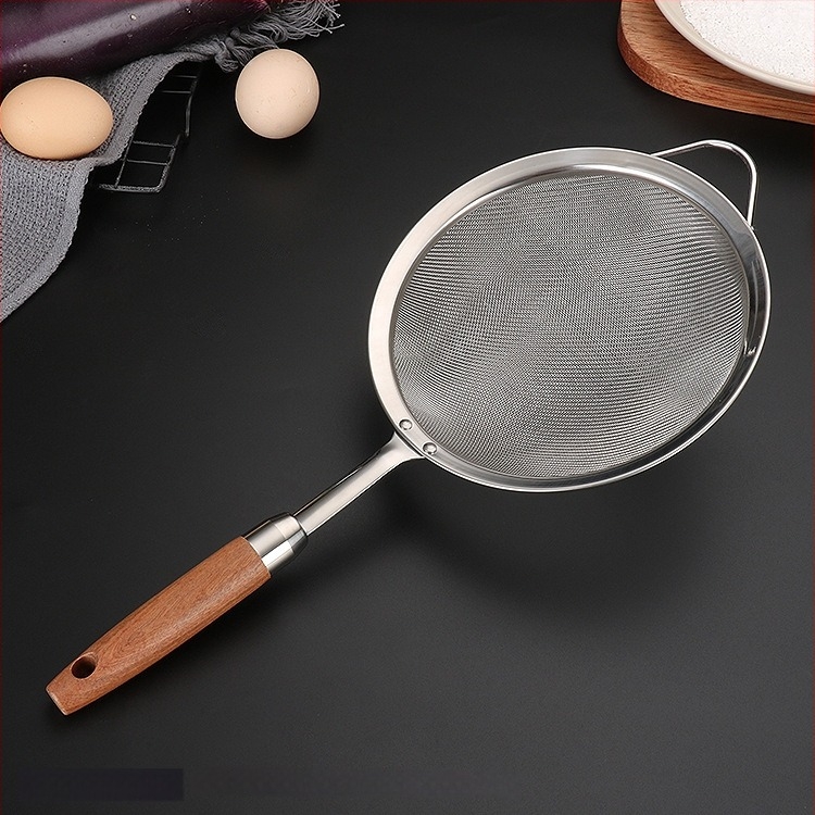 Strecurător de bucătărie din oțel inoxidabil 304, mâner antiaderant, cârlig simplu pentru agățare, stil modern, personalizare și imprimare logo