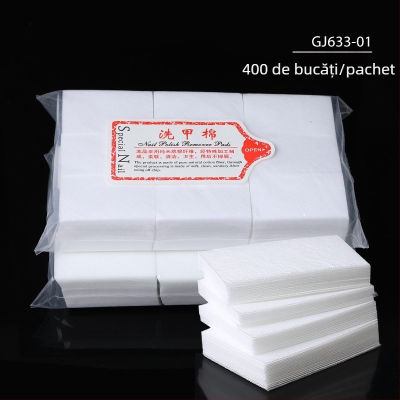 Foițe de curățare pentru unghii, fără scame, pentru îndepărtarea lacului – discuri din bumbac pentru manichiură