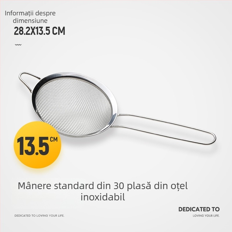Sită pentru făină din oțel inoxidabil 304, plasă ultrafină, bucătărie