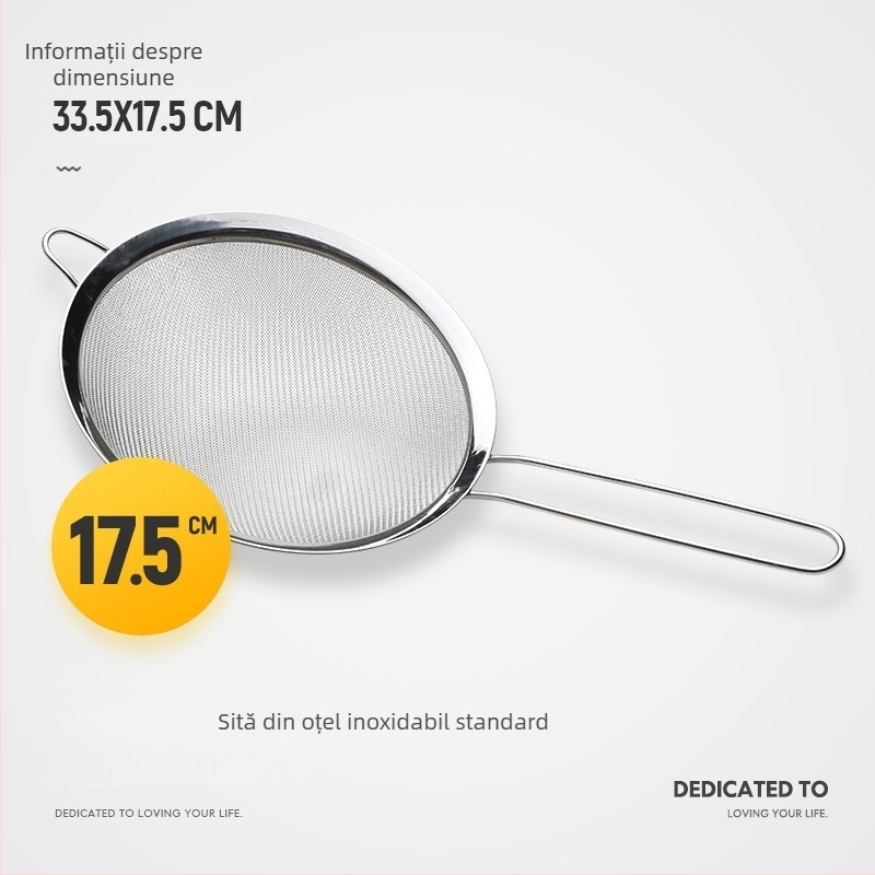 Sită pentru făină din oțel inoxidabil 304, plasă ultrafină, bucătărie