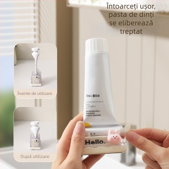 Dulap oglindă cu presor de pastă de dinți, suport detașabil pentru față/prosoape, spațiu de depozitare pentru periuța de dinți electrică, suport pentru periuța de dinți în partea de jos, cutie magnetică pentru baie