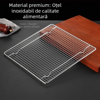 Grătar pentru barbecue din oțel inoxidabil 304, pătrat, rezistent, fără strat