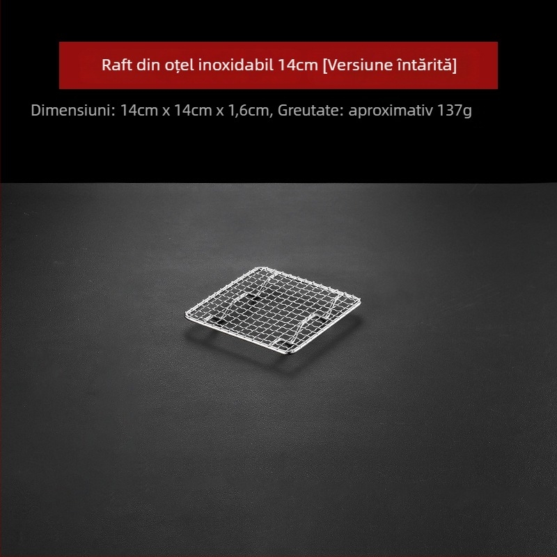 Grătar pentru barbecue din oțel inoxidabil 304, pătrat, rezistent, fără strat