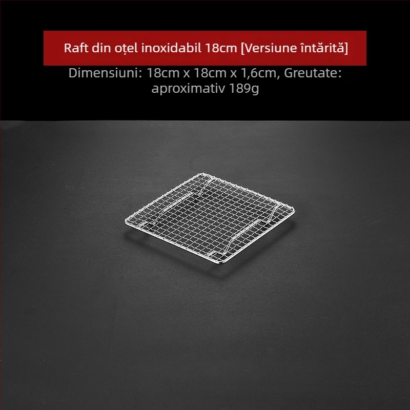 Grătar pentru barbecue din oțel inoxidabil 304, pătrat, rezistent, fără strat