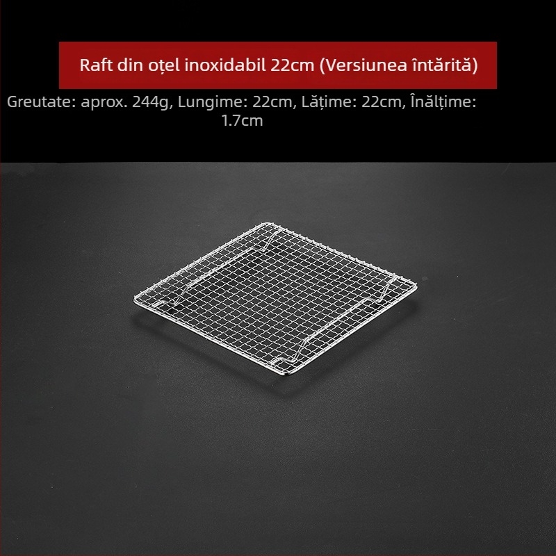 Grătar pentru barbecue din oțel inoxidabil 304, pătrat, rezistent, fără strat