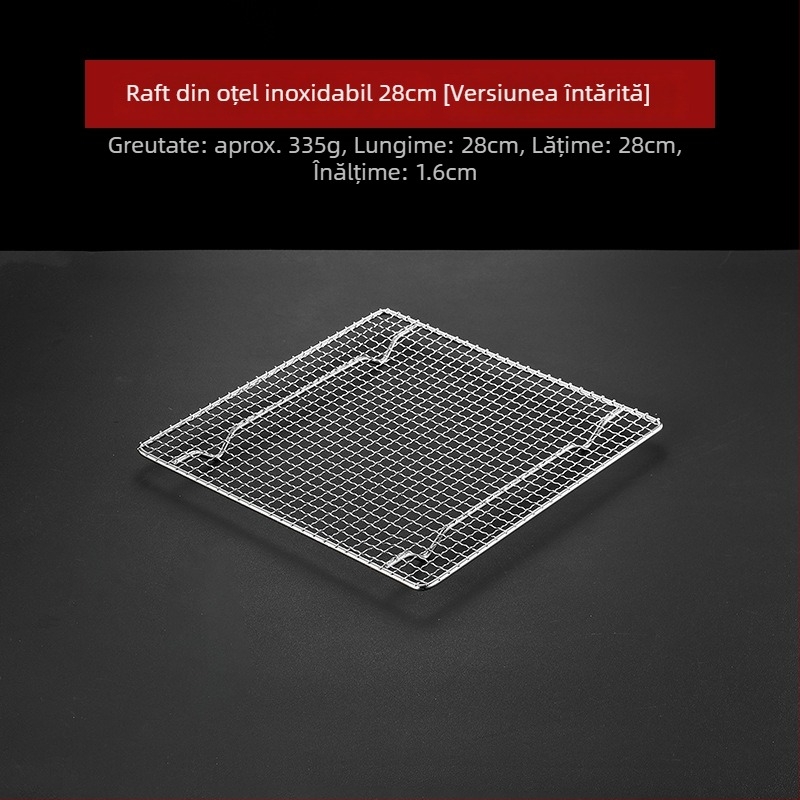 Grătar pentru barbecue din oțel inoxidabil 304, pătrat, rezistent, fără strat