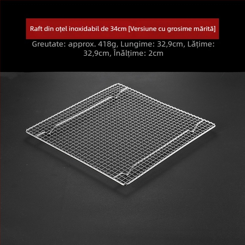 Grătar pentru barbecue din oțel inoxidabil 304, pătrat, rezistent, fără strat