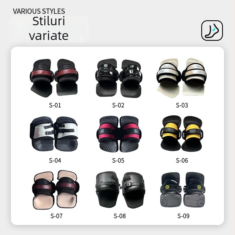 Lighthouse Protecții pentru Picior Hydrofoil, Fără Motor, Curele Fixate Groase pentru Placă Kite Surf, Cauciuc, Antiderapante