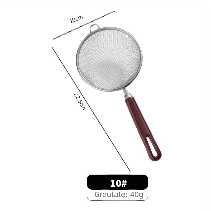 Filtru din oțel inoxidabil pentru lapte de soia, plasă ultra-fină, anti-alunecare, cârlige duble, pentru coacere și hrana bebelușilor (material: 201+AB; plasă ultra-fină; anti-alunecare; cârlige duble)