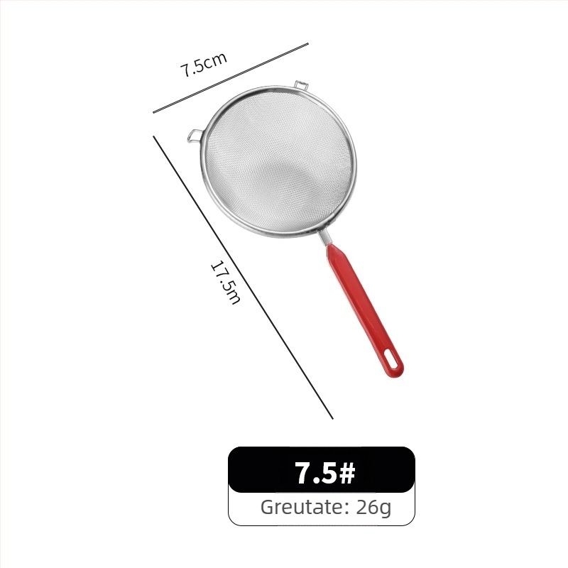 Filtru din oțel inoxidabil pentru lapte de soia, plasă ultra-fină, anti-alunecare, cârlige duble, pentru coacere și hrana bebelușilor (material: 201+AB; plasă ultra-fină; anti-alunecare; cârlige duble)