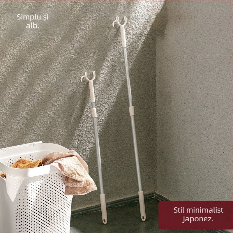 Bară de uscat haine, extensibilă, stil japonez Muji, pentru uscat haine pe balcon, lansată în 2023