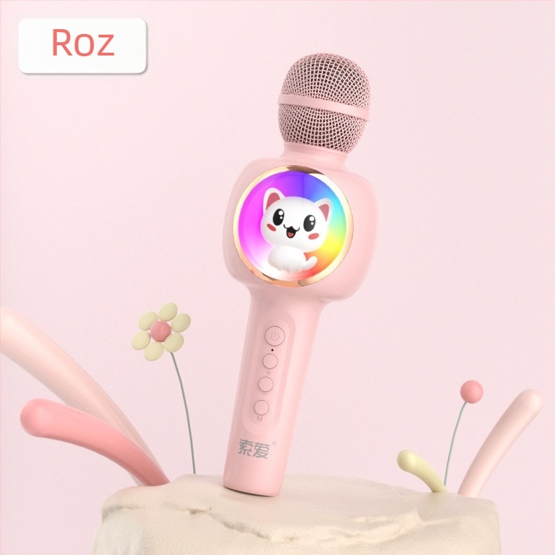 Set microfon karaoke și difuzor pentru telefoane mobile; microfon karaoke pentru telefon mobil; polaritate supercardioidă; raport SNR ≥70 dB; fără baterie încorporată