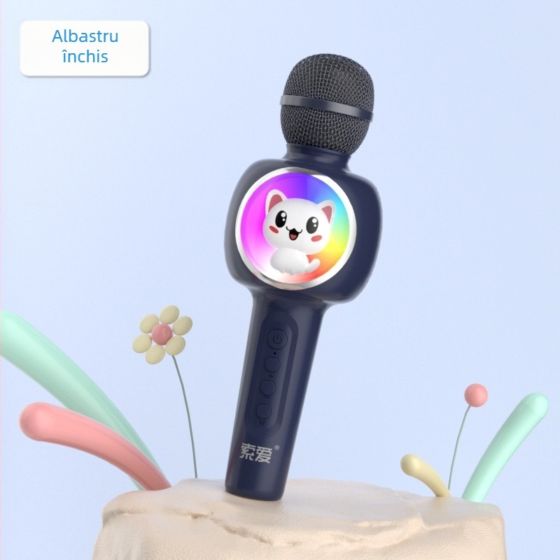 Set microfon karaoke și difuzor pentru telefoane mobile; microfon karaoke pentru telefon mobil; polaritate supercardioidă; raport SNR ≥70 dB; fără baterie încorporată