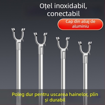 Tijiajing bară metalică extensibilă pentru uscat haine pentru balcon, stil modern minimalist