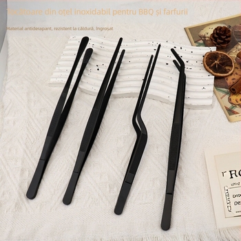 Clips de mâncare pentru barbecue, stil coreean, din oțel inoxidabil 430, rezistent la temperaturi înalte, clește de servire