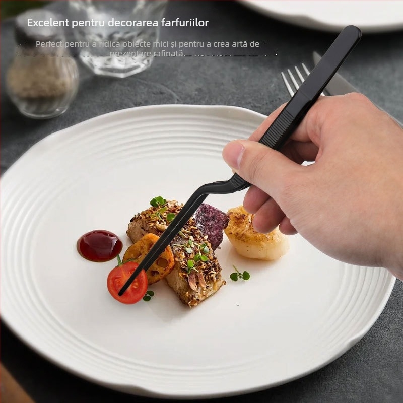 Clips de mâncare pentru barbecue, stil coreean, din oțel inoxidabil 430, rezistent la temperaturi înalte, clește de servire