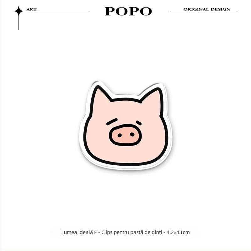 Clip de stocare pentru pastă de dinți și demachiant, montaj pe perete, fără găuri, Qingyue, potrivit pentru adolescenți