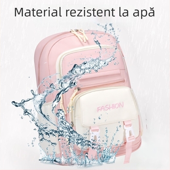 Set de trei ghiozdane pentru copii — ușoare, din material Oxford, respirabile, impermeabile, antibacteriene, durabile, cu bretele curbate și căptușeală din poliester, culoare solidă, brand Selina, Primăvara 2024, pentru elevi 5–6 clase