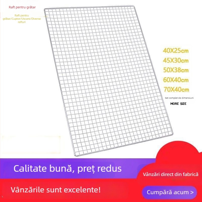 Plasă de grătar din oțel inoxidabil, formă semicerc, plasă cu sârmă pătrată, acoperire antiaderent