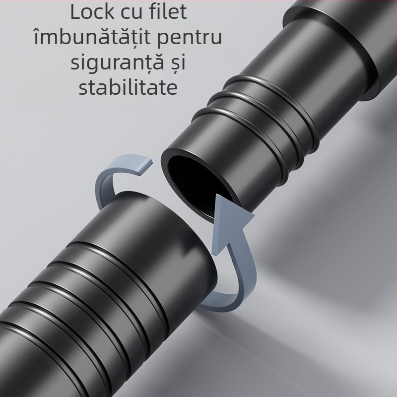 Kingsborough Bară telescopică pentru perdea de duș și uscător de haine — oțel inoxidabil + ABS, personalizabilă, detașabilă, stil lux ușor