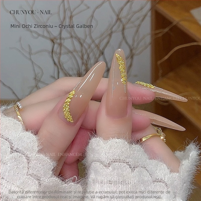 Decorațiuni pentru unghii din zirconiu: tăiere Marquise, model picătură de apă, mini zirconii multicolore