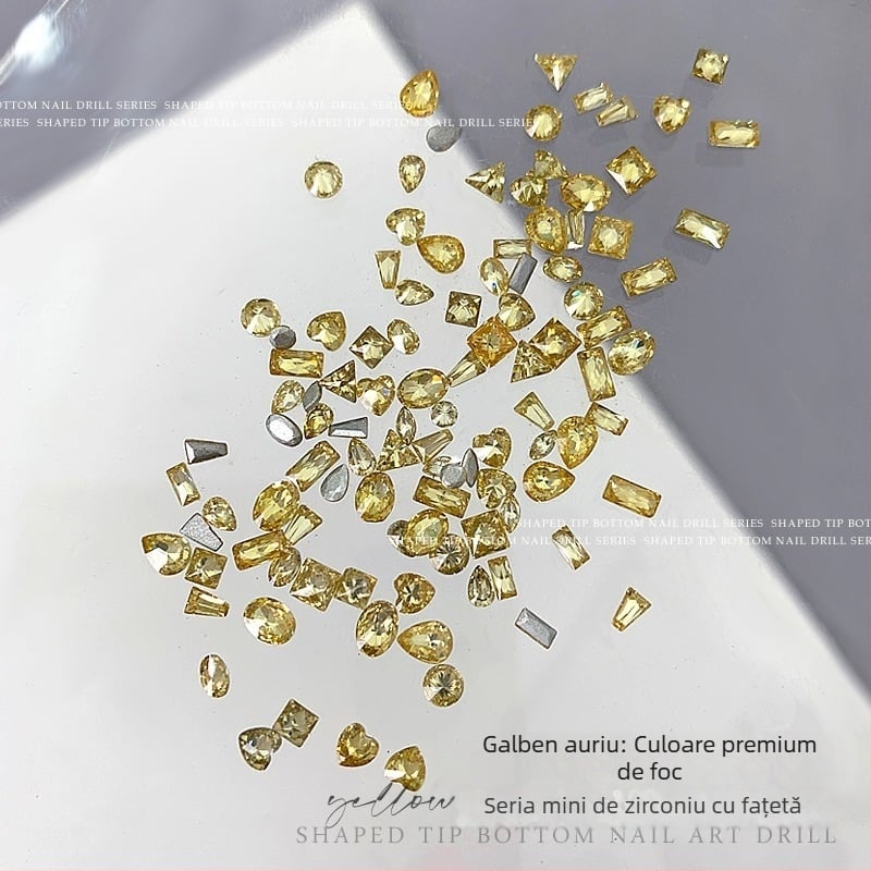 Decorațiuni pentru unghii din zirconiu: tăiere Marquise, model picătură de apă, mini zirconii multicolore